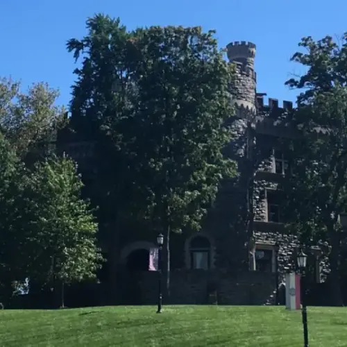 A picture of the castle from Haber Green.