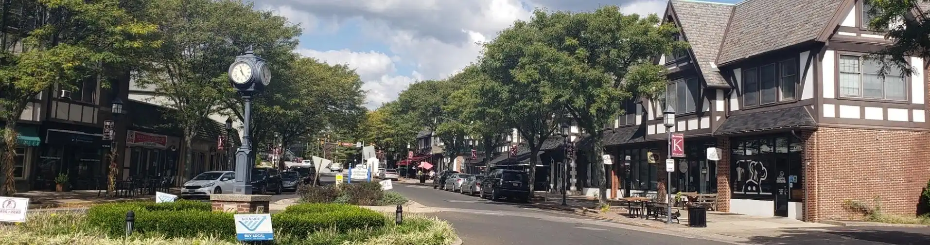 A photo of a road in the Keswick Village