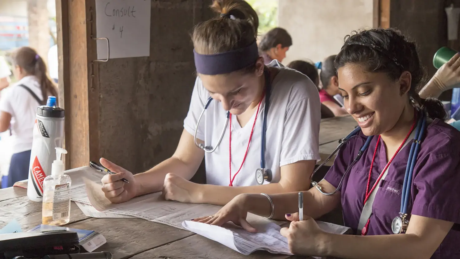 PA students work at a clinic in Nicaragua.
