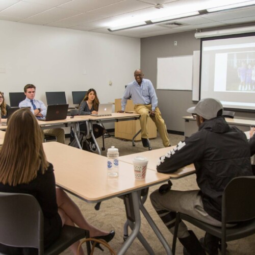 Students in Dr. Alan Bransen's Cold Case class