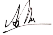 President Ajay Nair signature.