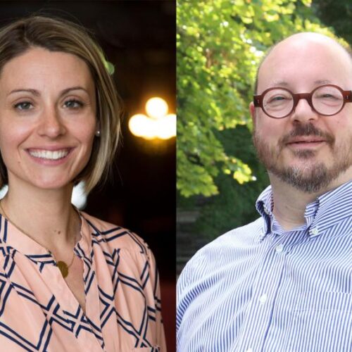 Side by side portraits of Clabaugh and Applebaum