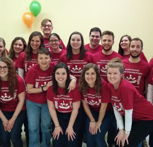 A group photo of students and faculty from the genetic counseling program