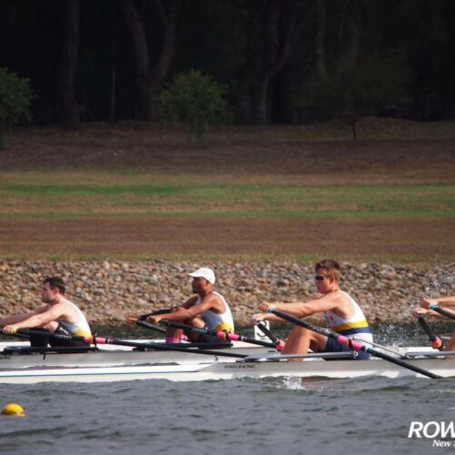 athletes rowing