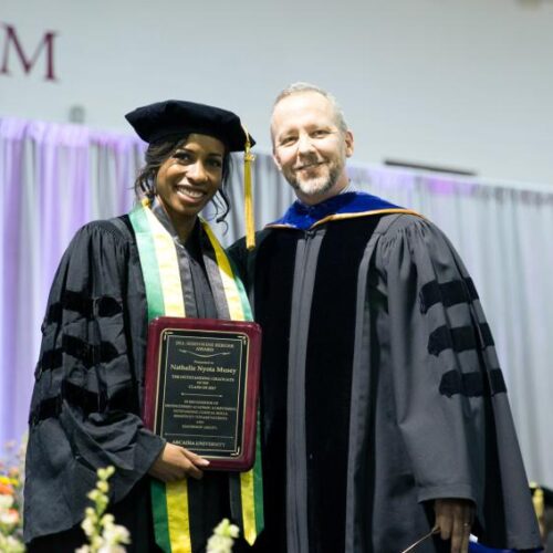 Ms. Musey receiving the APTA Minority Scholarship Award