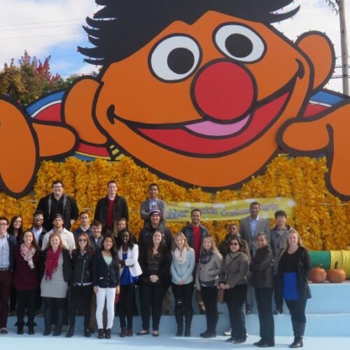 Group of students at Sesame Place.