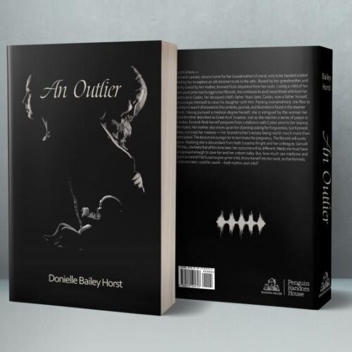 Book mockup titled An Outlier by Donielle Bailey Horst