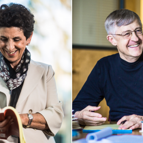 Side-by-side portraits of Dr. Cirvelli-Kovach and Dr. Wertime.