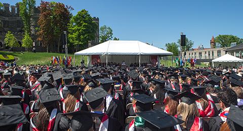 Students at commencement
