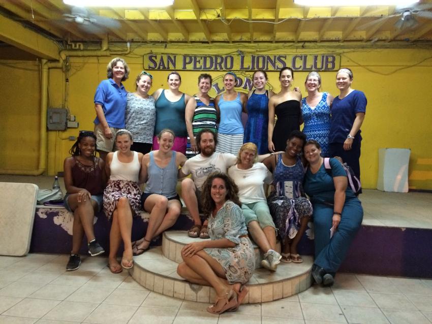 A group of people together in the San Pedro Lions Club