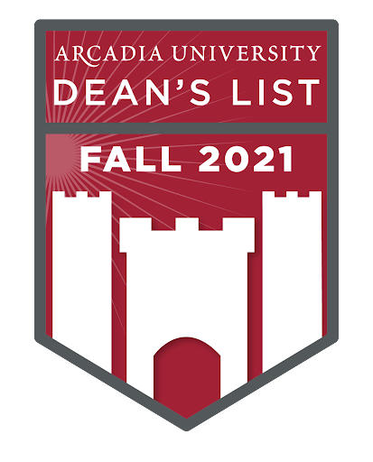 Arcadia University's Dean's List for Fall 2021, Dean's Honors Badge