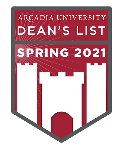 Arcadia University's Dean's List for Spring 2021, Dean's Honors Badge