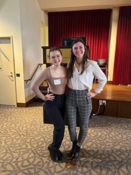 Jessica Smith and Julia Gregory together at at the Philadelphia-Area Undergraduate Art History Symposium