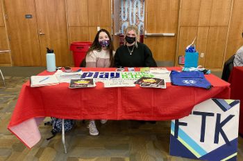 Brigid Whelihan at the Spring Activities fair representing Arcadia FTK.