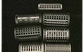 Pati Hill artwork print of hair curlers.