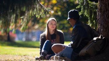 Two Students Outdoors