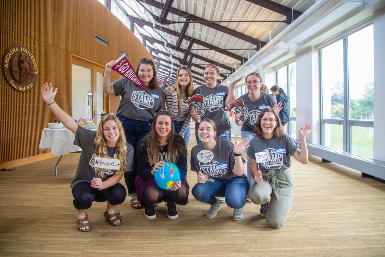 Group of STAMP students at the Study Abroad Fair.