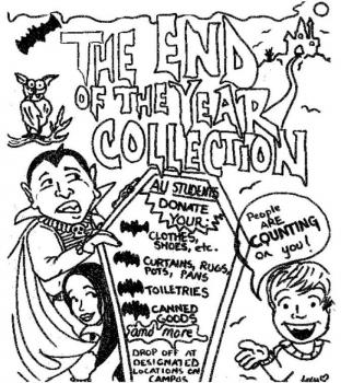 An illustration flyer promoting the Annual End Of The Year Collection