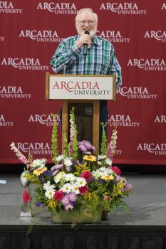 Dr. O'Connor stands at a podium.