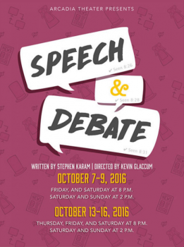Speech and Debate Arcadia Theater program cover