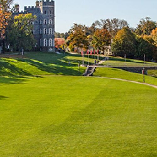 An overhead look of Haber Green on a sunny day