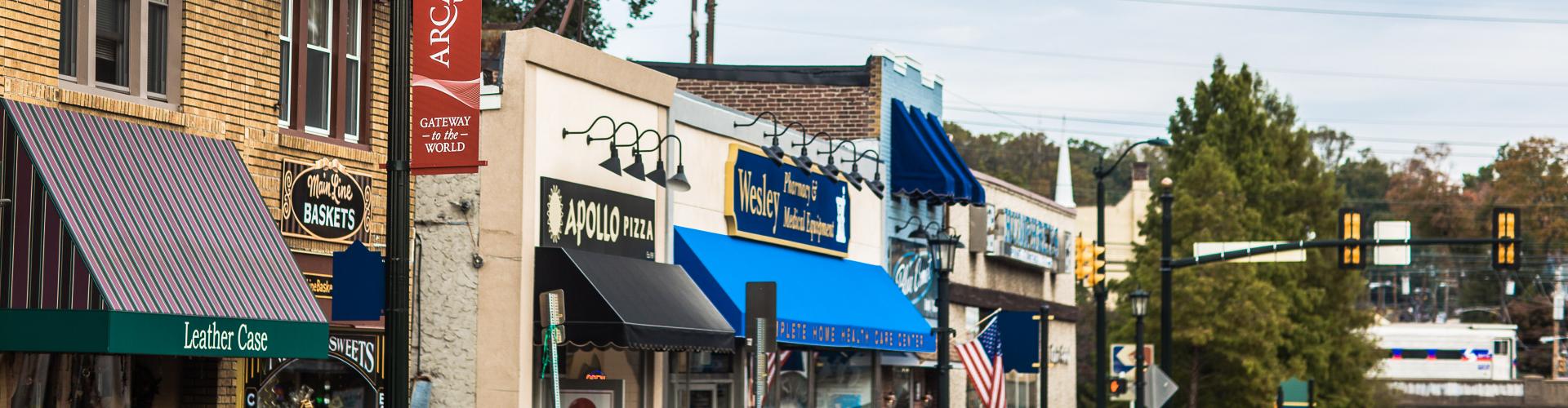 Stores next to Glenside's train station