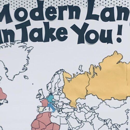 A poster that reads "Where Modern Languages Can Take You!"
