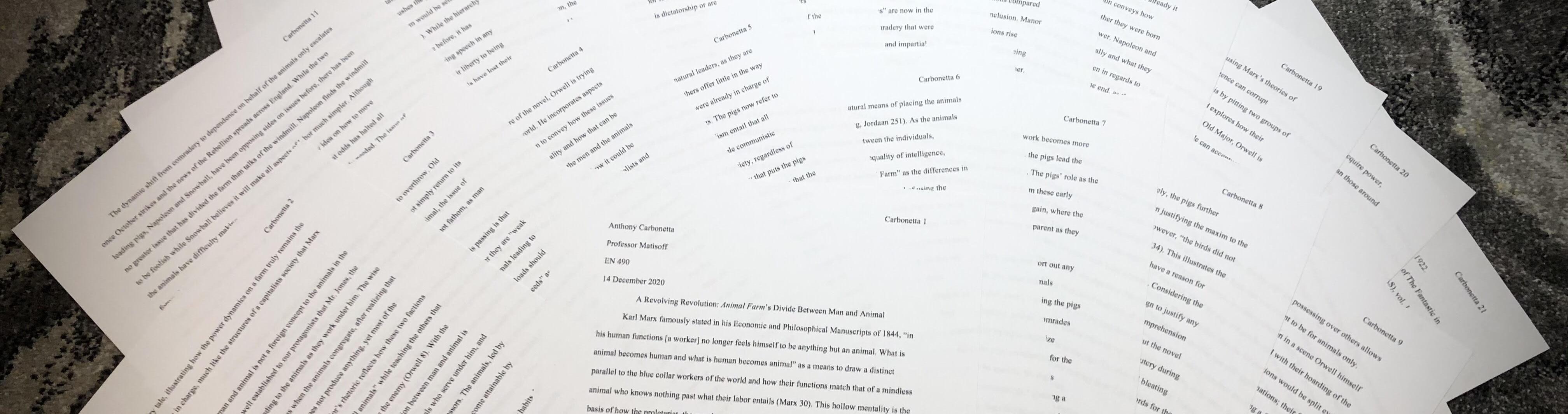 A pile of papers