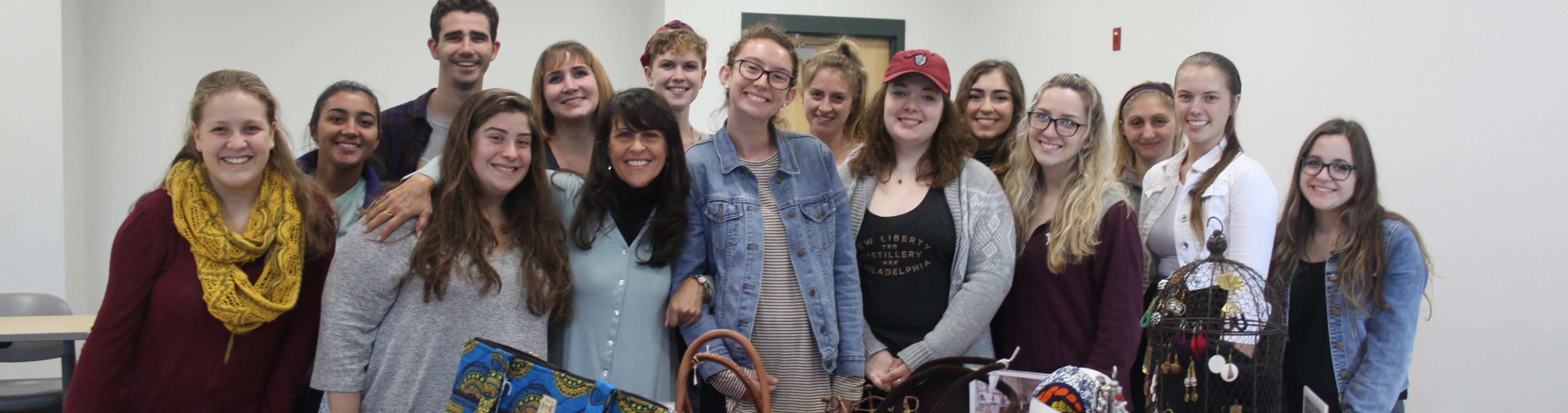 Students pose at the No More Taking Teachers for Granted event on campus