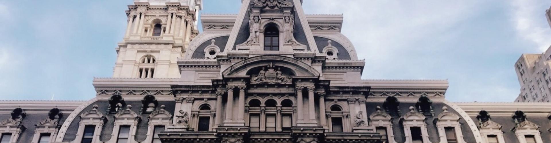 An image of Philadelphia's city hall building.