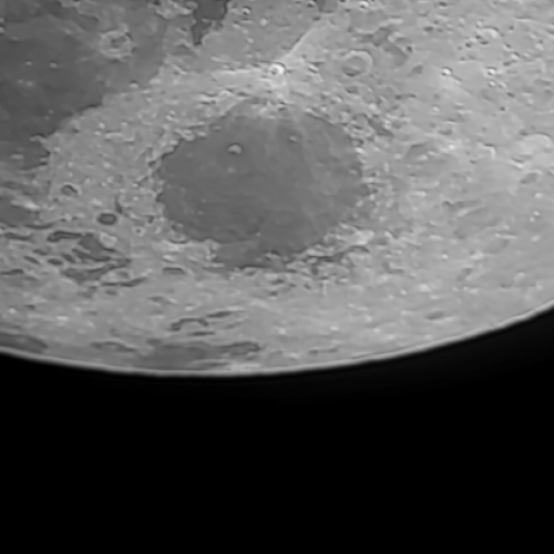 A photo of the bottom of the moon