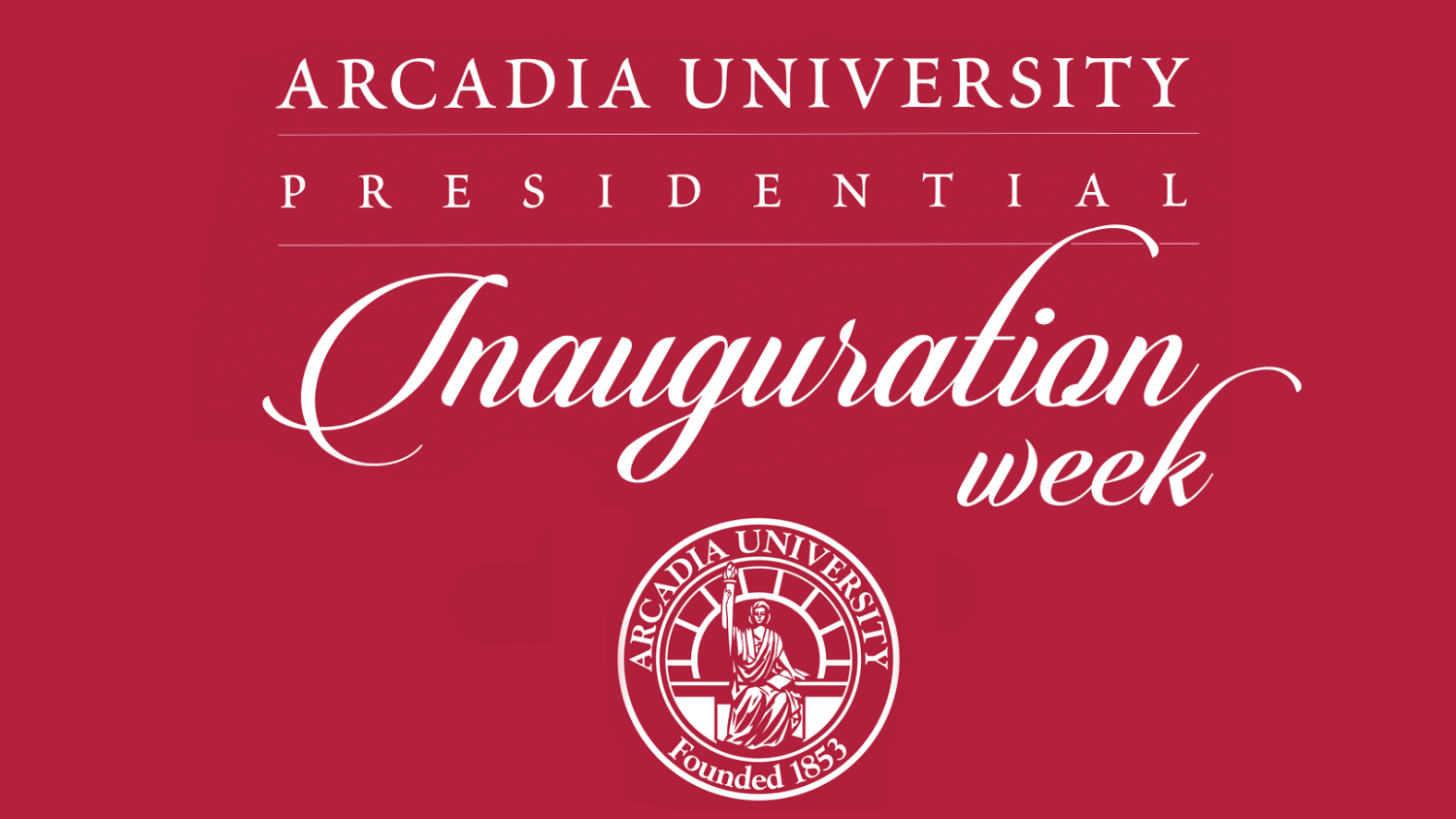 An inauguration week logo
