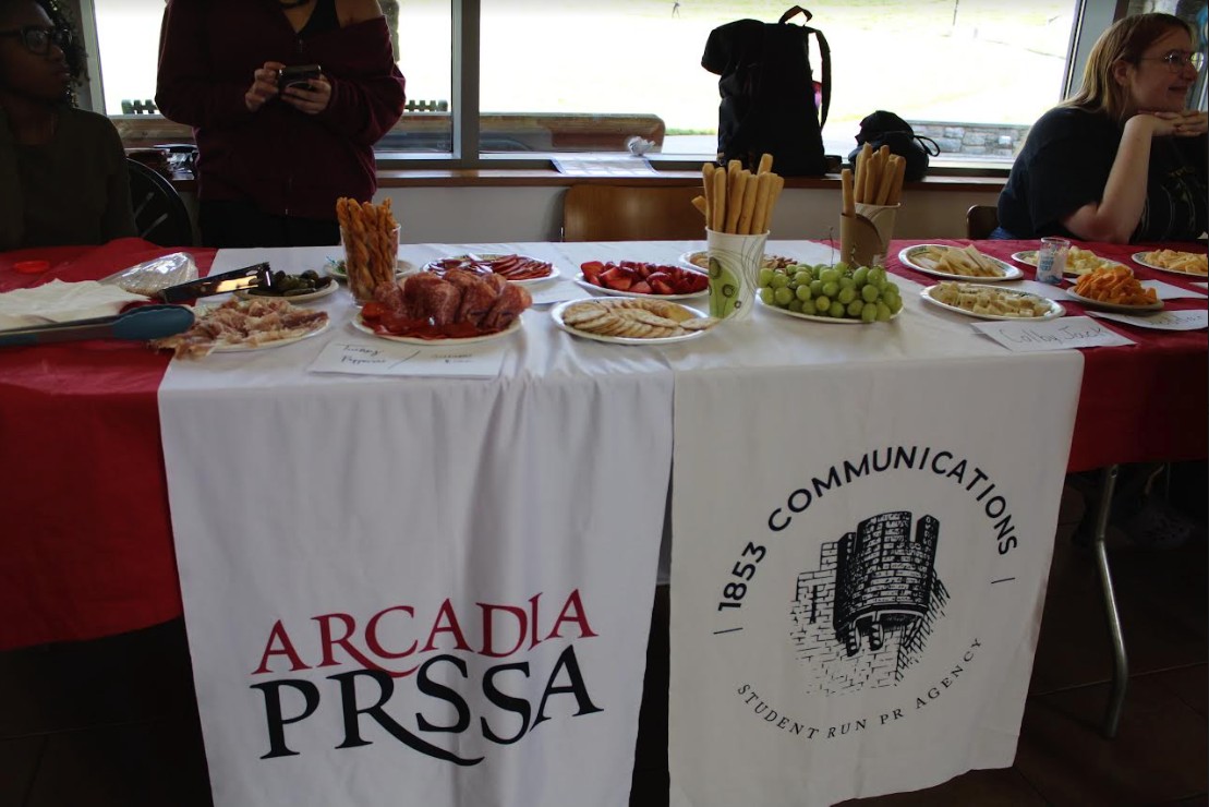 1853's spread on a table for an event.