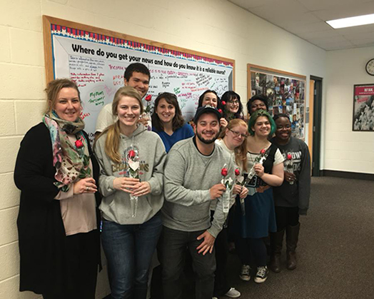 Students in IPCR in a hallway