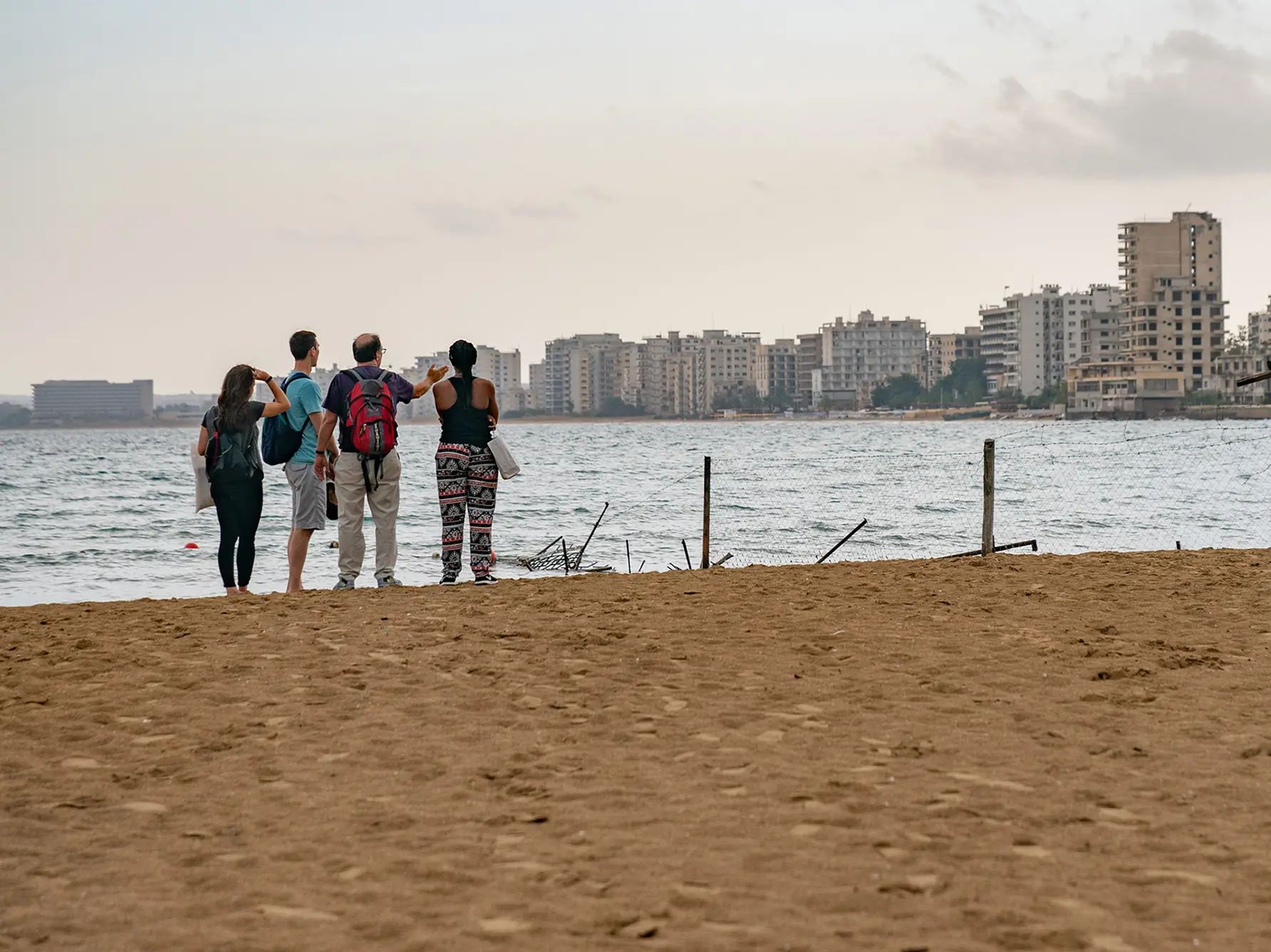 IPCR students visit the shoreline of a large city abroad.