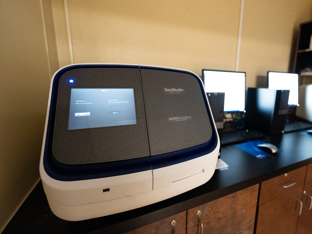 The forensics grid studio set up in a lab.