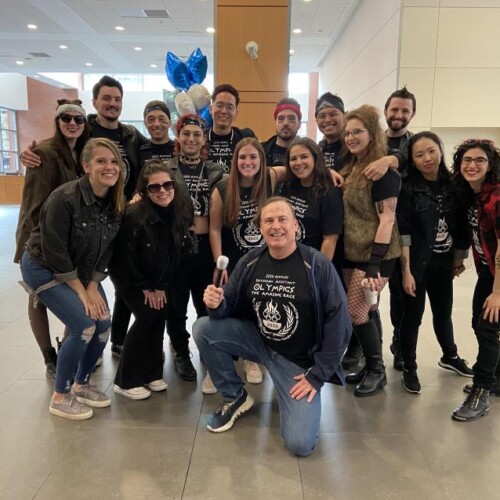 Students in Arcadia University’s Physician Assistant program posed in a group at the PA Olympic Fundraising event