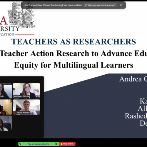 Arcadia University School of Education Flyer for Teachers as Researchers - Critical Teacher Action Research to Advance Educational Equity for Multilingual Learners