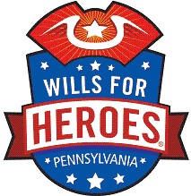 Red, White and Blue Wills for Heroes Pennsylvania logo.