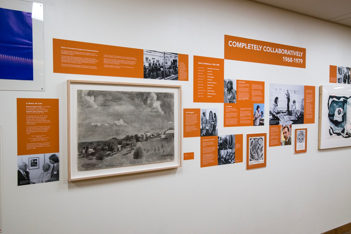 Installation view from "The Richard E. Fuller Art Gallery (1962-85): A History of Arcadia University's First Exhibition Space"