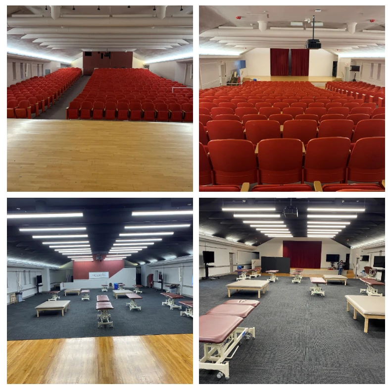 Stiteler Hall underwent substantial renovations that included ripping out all the seats, new flooring, new lights and more