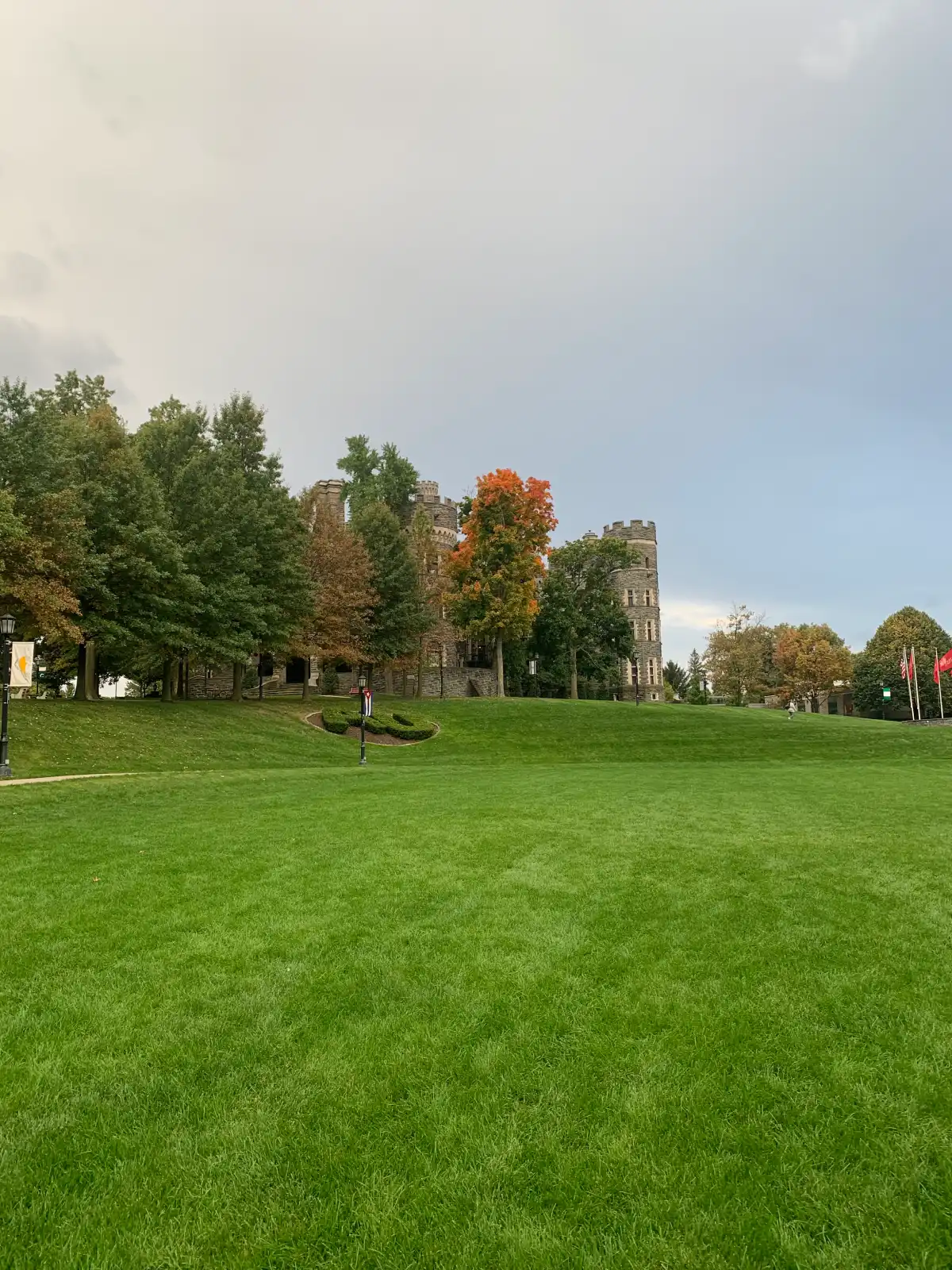 the castle and trees on arcadia's campus