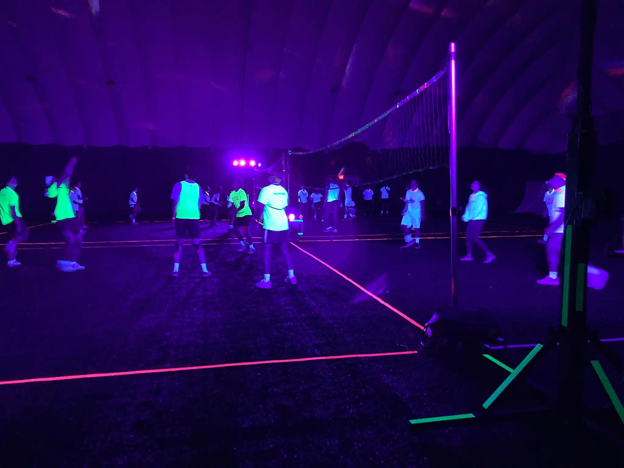 blacklight volleyball