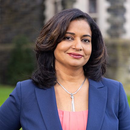 The headshot of Rashmi Radhakrishnan, Vice President and Chief Information Officer at Arcadia University