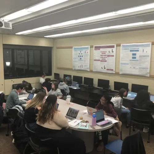 Students in a computer lab/classroom