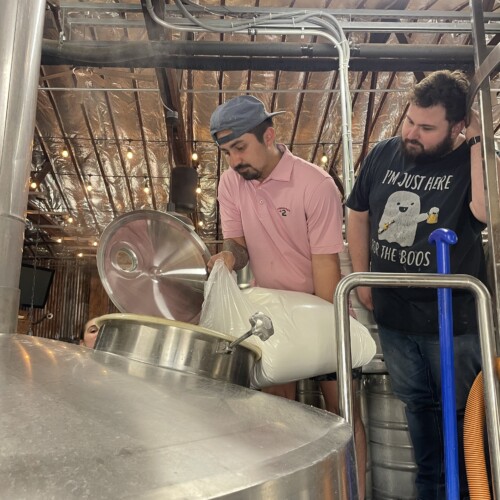 Students brew their "Fruity Beatches" beer at Ten7 Brewery
