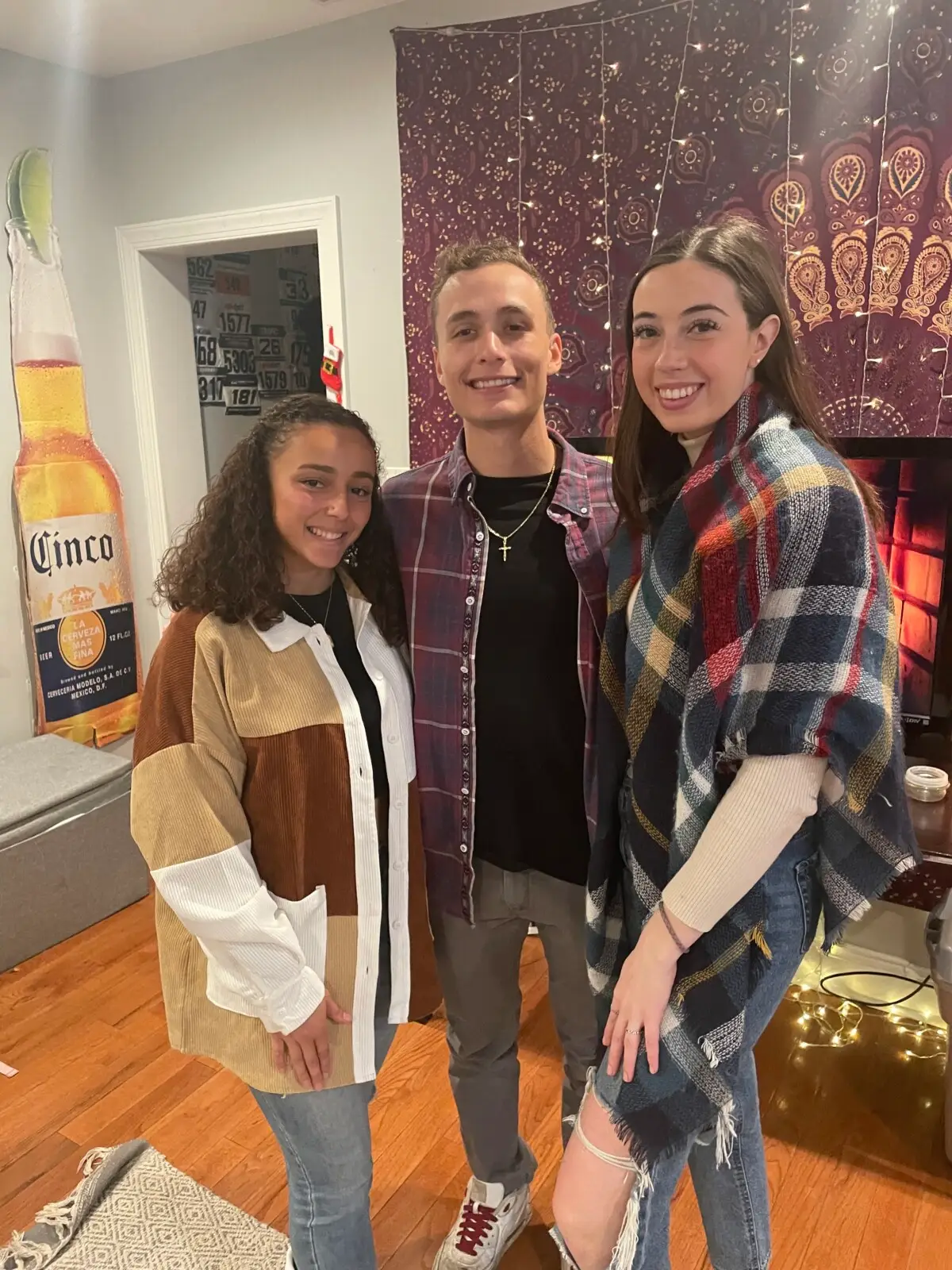 Patrick Ensmenger '23 with two friends