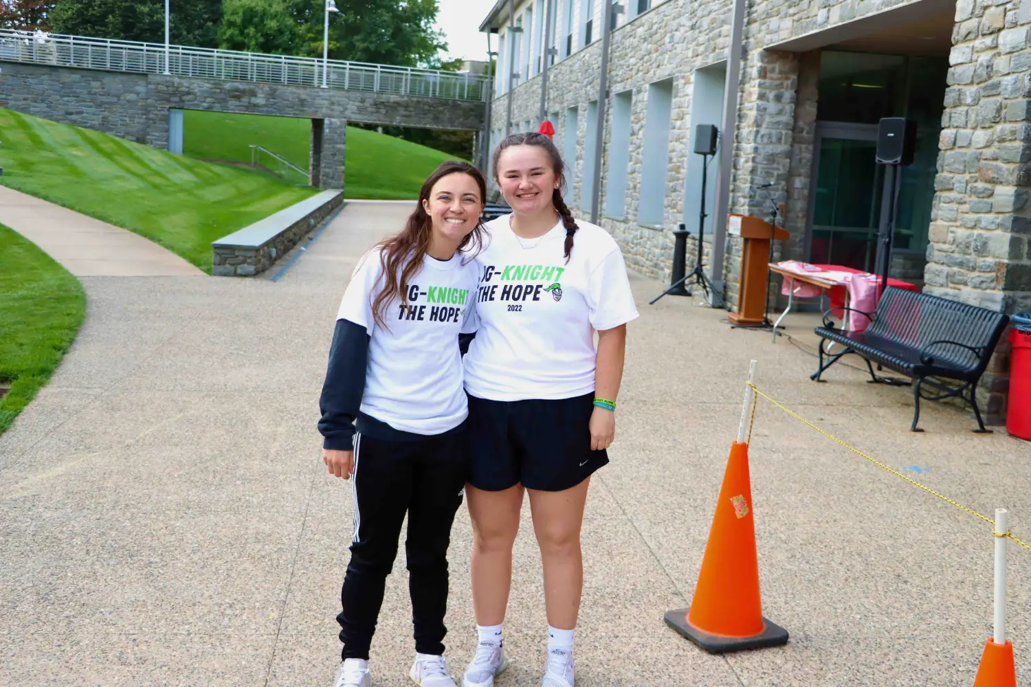 Finkill and Skalski posing together and wearing IG-Knight The Hope 2022 shirt