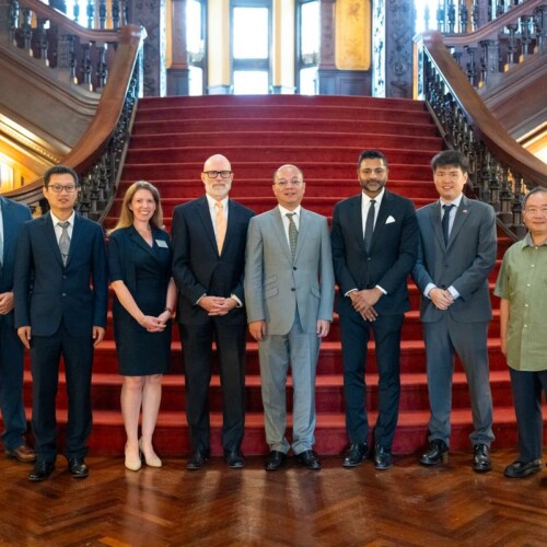 Arcadia leadership meets with a Chinese delegation in Grey Towers Castle