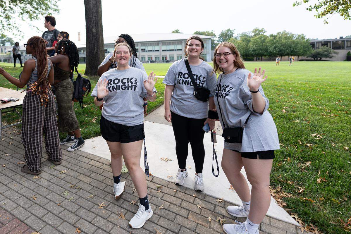 Students process down to the Glenside Food Truck Festival